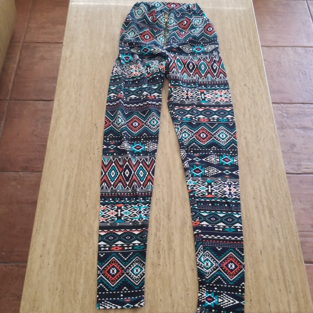 High waisted tribal leggings